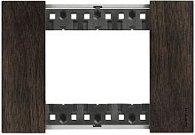 Рамка горизонтальная Legrand BTicino Living Now 1-м. 3 мод. дерево орех картинка